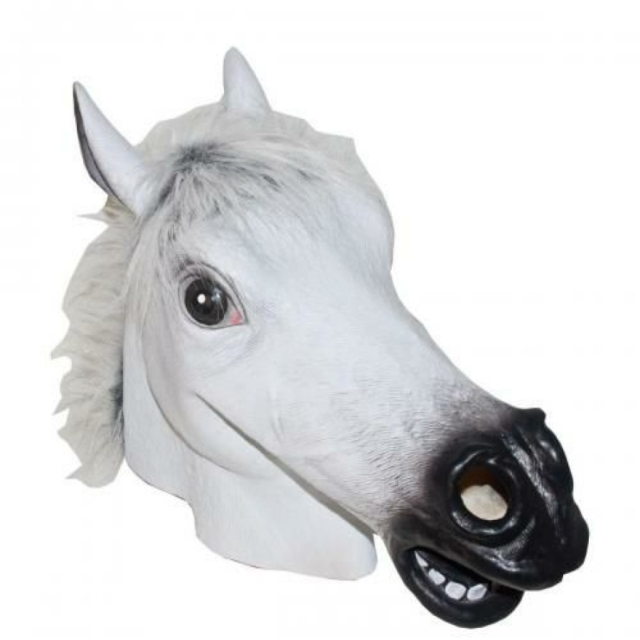 Derby * | Dillon White Horse Mask- Adult Size