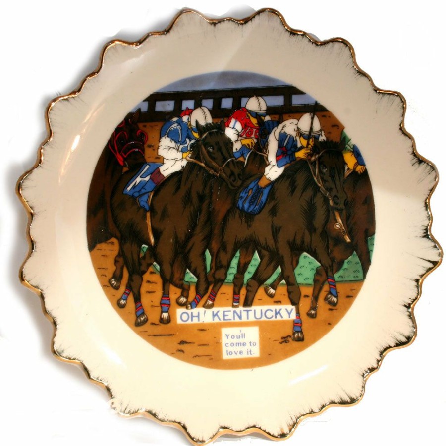 Derby * | Caufields Equestrian Gifts Ceramic Kentucky Plate