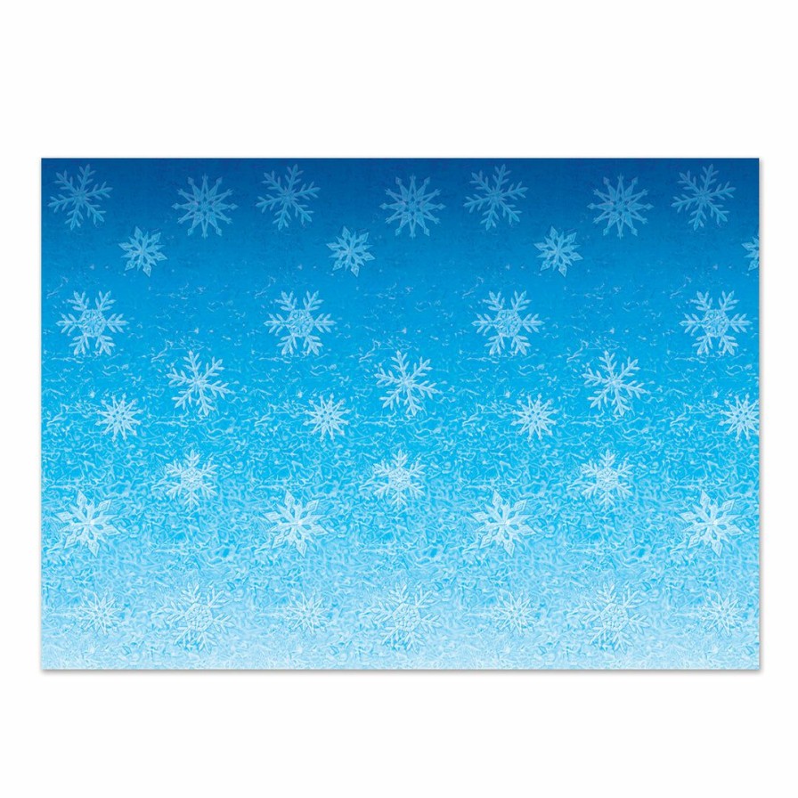 Christmas * | Beistle Frozen Snowflakes Insta-Theme Backdrop