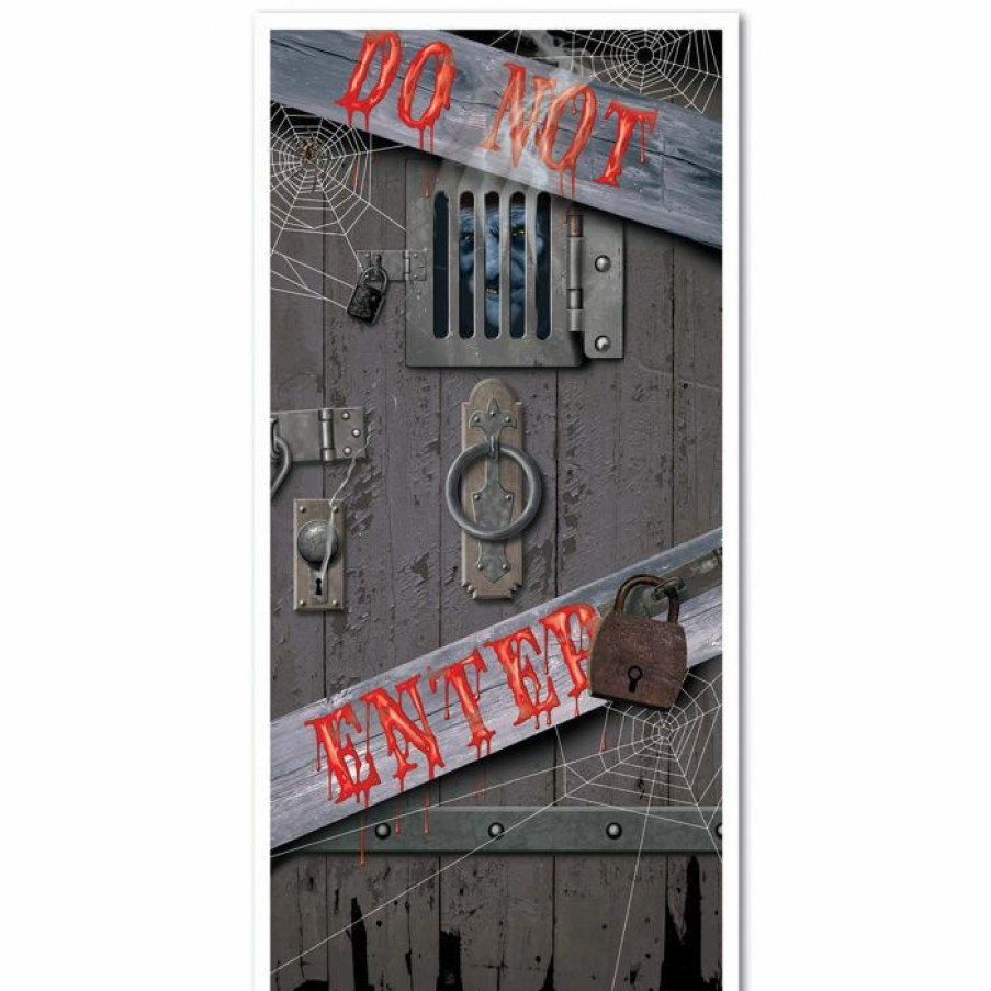 Halloween * | Beistle Indoor Decor Haunted Halloween Door Cover