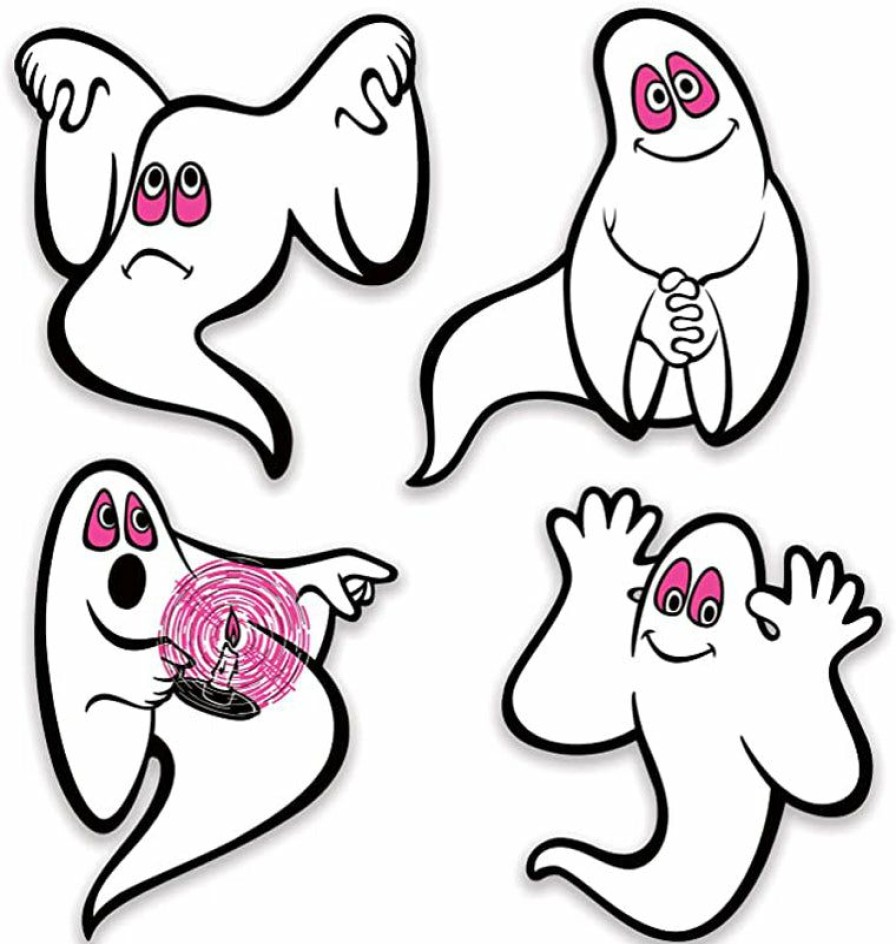 Halloween * | Beistle Vintage Halloween Ghosts Peel 'N Place