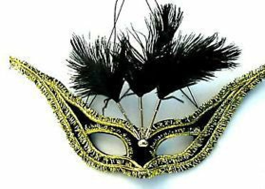 Mardi Gras * | Forum Novelties Venetian Masks Half Mask Grand Gala Black