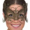 Mardi Gras * | Jhats Half Masks Half Mask Gold Lace Butterfly