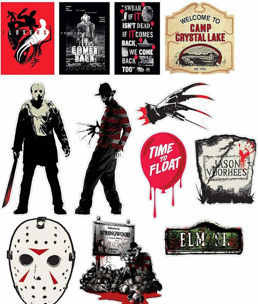 Halloween * | Amscan Friday The 13Th/It/A Nightmare On Elm Street Cutout Decor Mashup