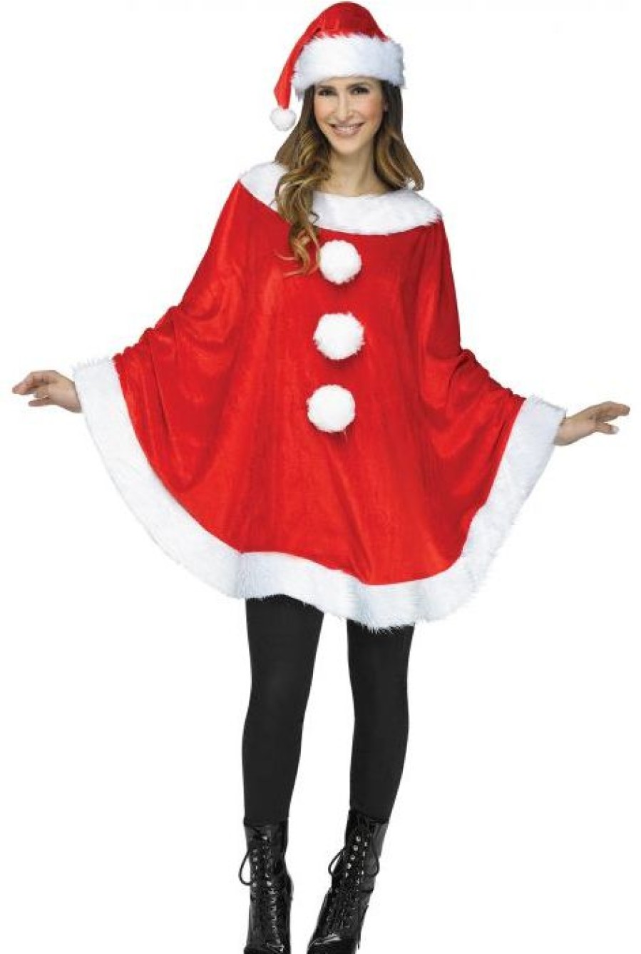 Christmas * | Fun World Christmas Accessories Santa Poncho