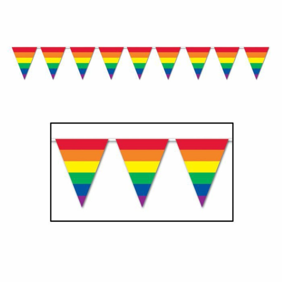 Halloween * | Beistle Rainbow Pennant Banner