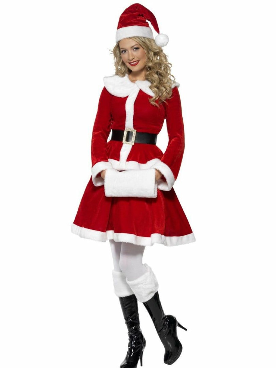 Christmas * | Smiffy'S Miss Santa Costume Mrs. Claus Costumes