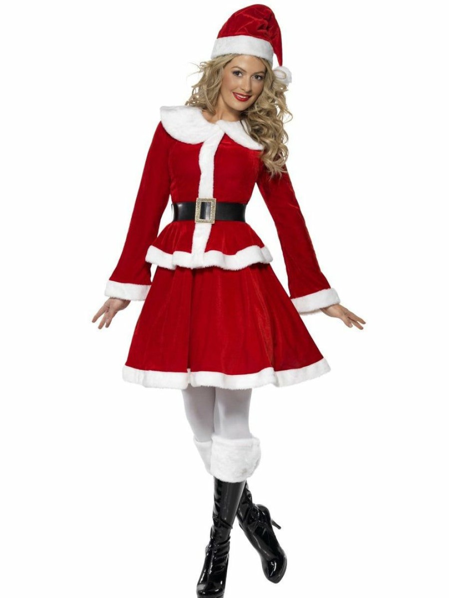 Christmas * | Smiffy'S Miss Santa Costume Mrs. Claus Costumes