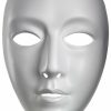 Mardi Gras * | Disguise Blank Female Vacuform Mask White