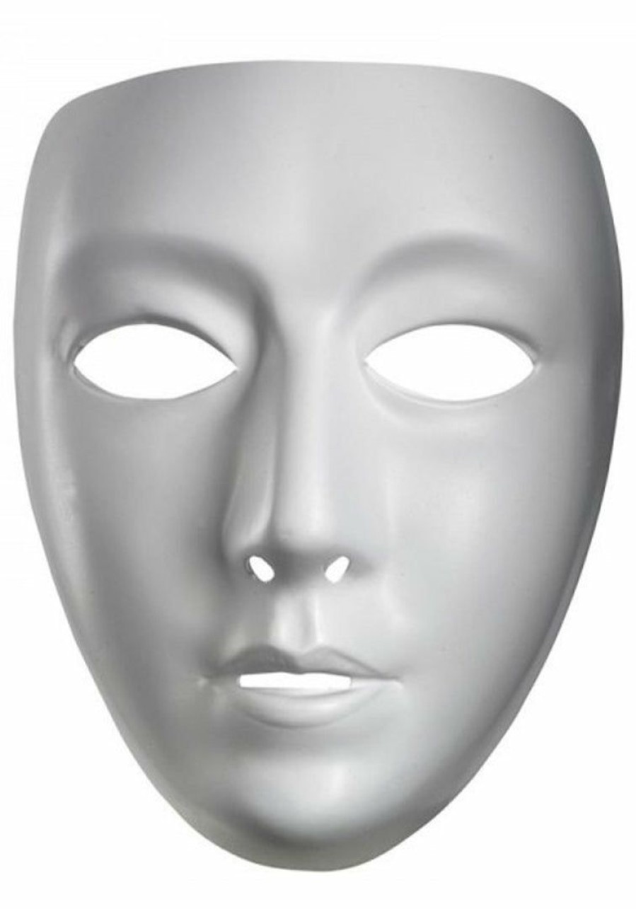 Mardi Gras * | Disguise Blank Female Vacuform Mask White