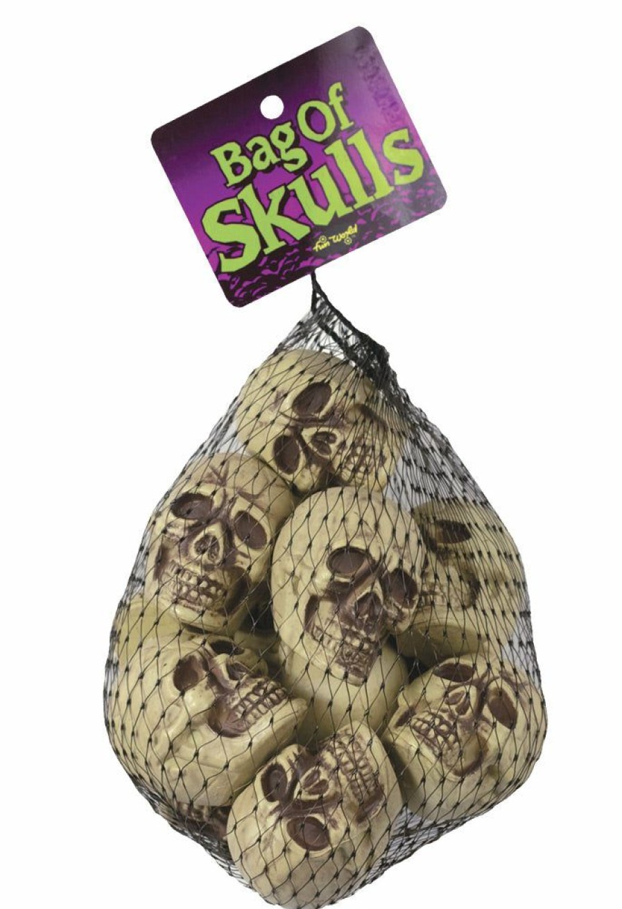 Halloween * | Fun World Cemetery Bag Of Skulls 12Pcs.