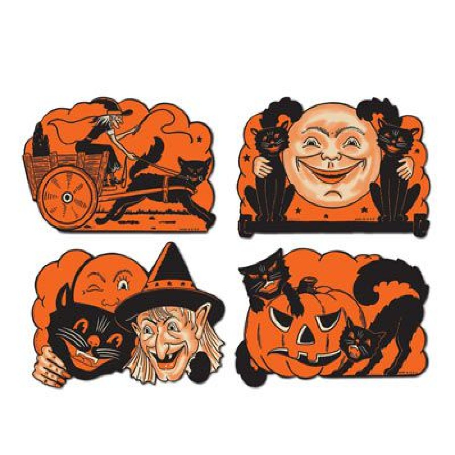 Halloween * | Beistle Vintage Halloween Vintage Beistle-Halloween Black Cat Cutouts