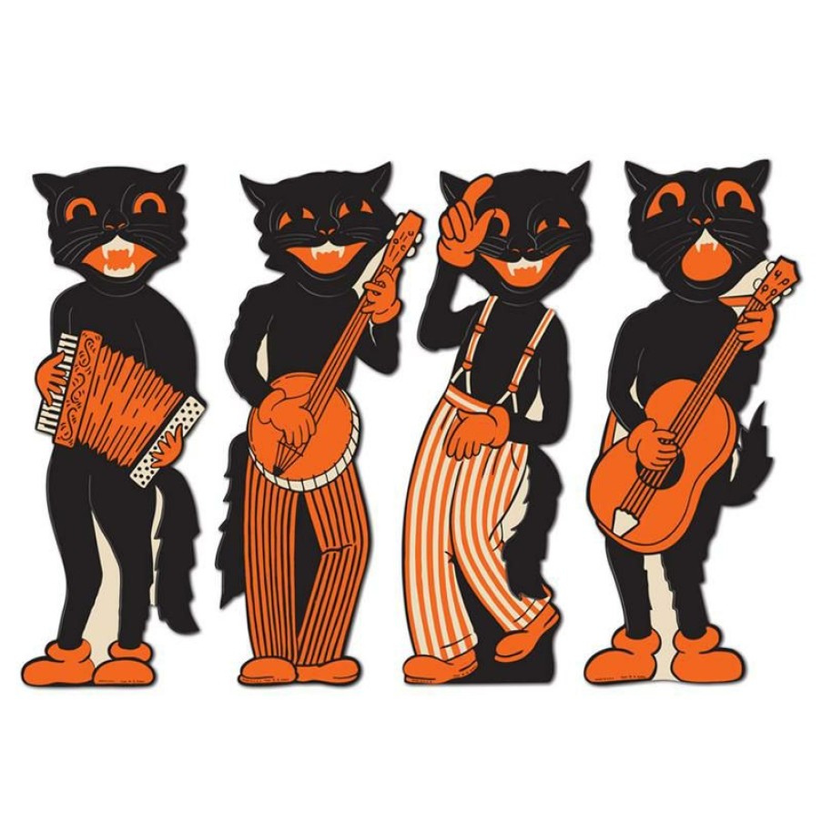 Halloween * | Beistle Vintage Halloween Scratch Scat Band Cutouts Vintage Beistle