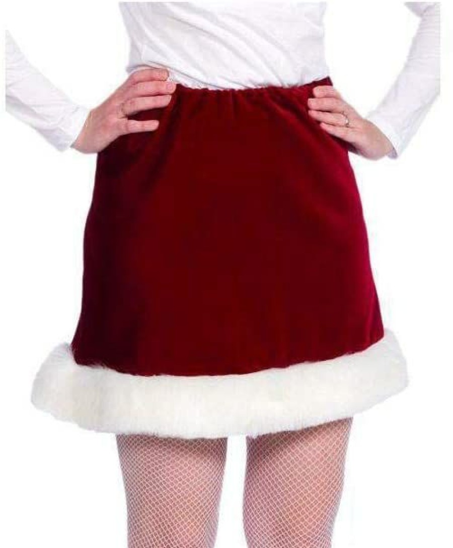 Christmas * | Halco Christmas Accessories Mrs. Claus Burgundy Velveteen Skirt