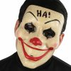 Mardi Gras * | Morris Costumes Ha! Ha! Ha! Clown Vacuform Mask Half Masks