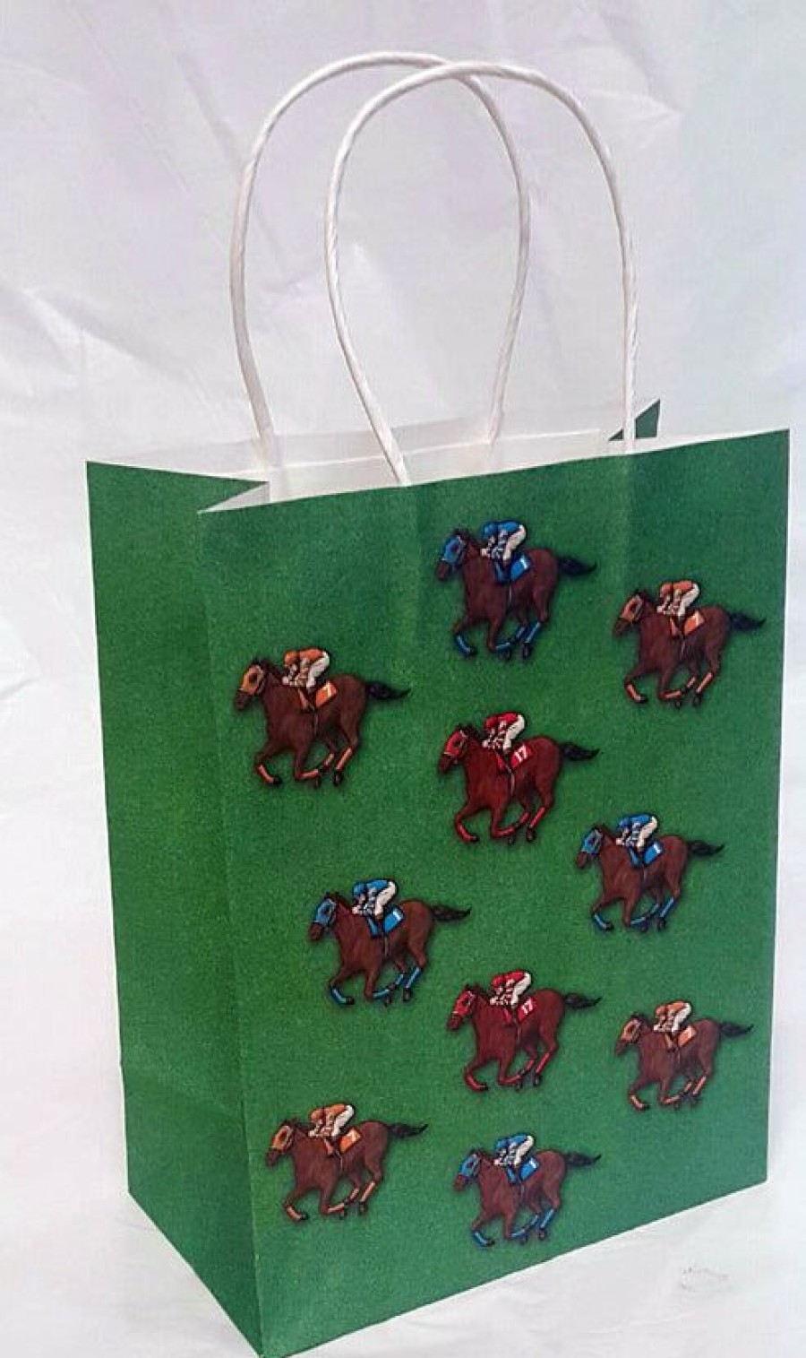 Derby * | Caufields A Day At The Races Horse And Jockey Gift Bag Horse Racing Decor And Accessories