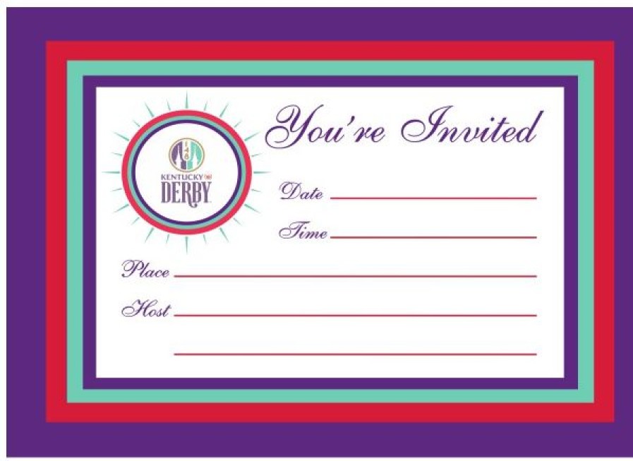 Derby * | Westrick Paper 148Th Kentucky Derby Merchandise Kentucky Derby 148 Party Invitations