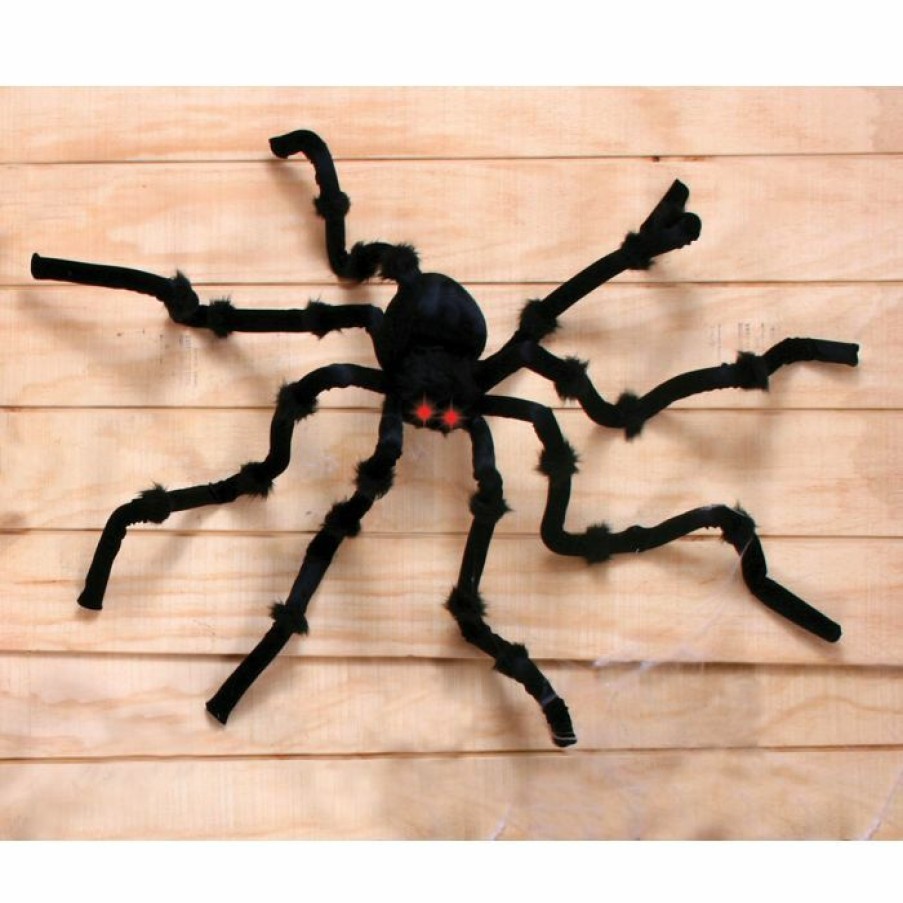 Halloween * | Fun World 50 Plush Black Spider Cemetery