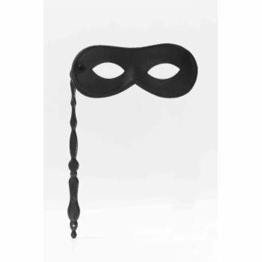 Mardi Gras * | Forum Novelties Half Masks Half Mask Domino On Stick Black