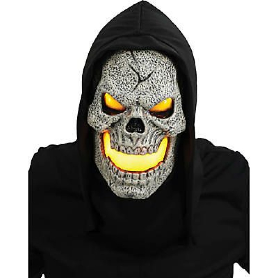 Halloween * | Morris Costumes Skeletons, Bones And Skulls Flame Fiend Skull Mask Yellow