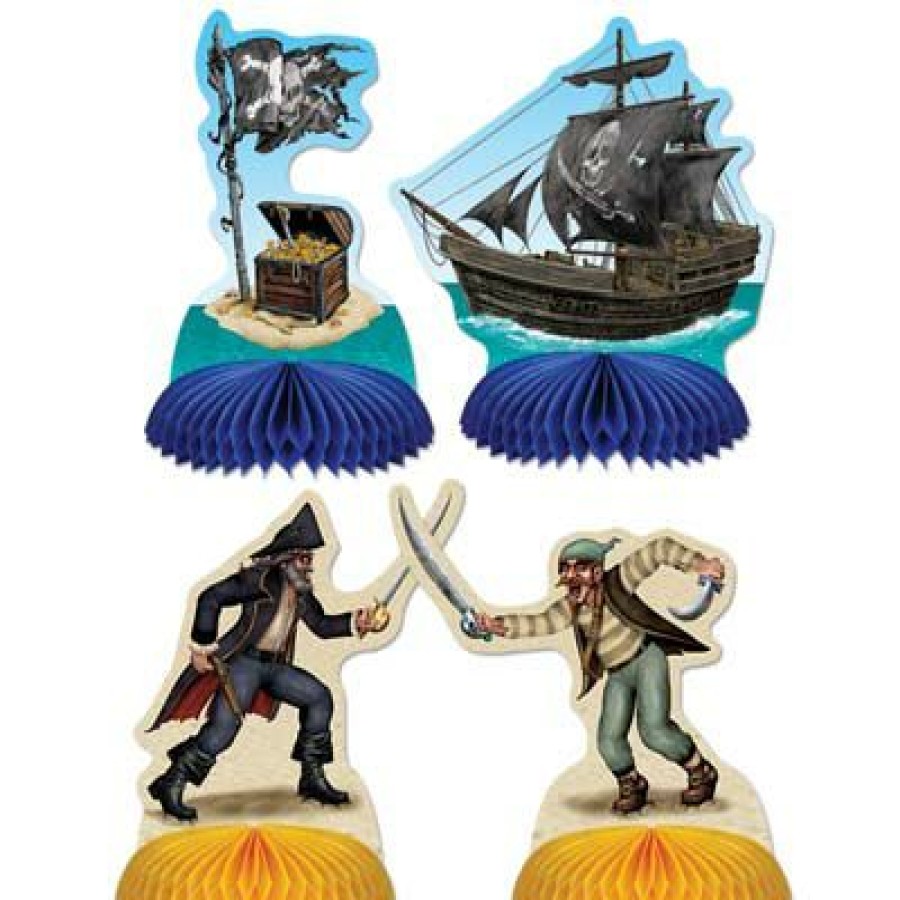 Halloween * | Beistle Tissue Centerpieces Pirate Playmates Indoor Decor