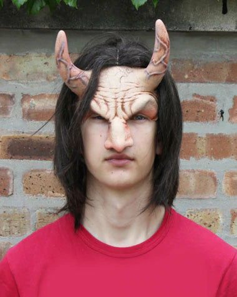 Mardi Gras * | Zagone Studios Devil Headpiece Latex Mask Half Masks