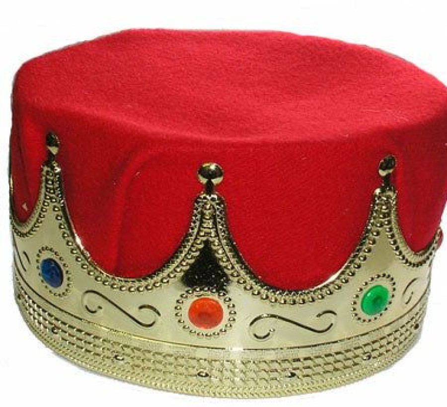 Mardi Gras * | Jhats Royal King'S Crown Adult Red Hats And Crowns