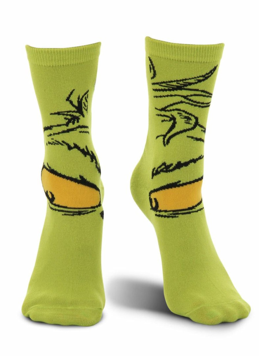 Christmas * | Elope Dr. Seuss' The Grinch Character Crew Socks