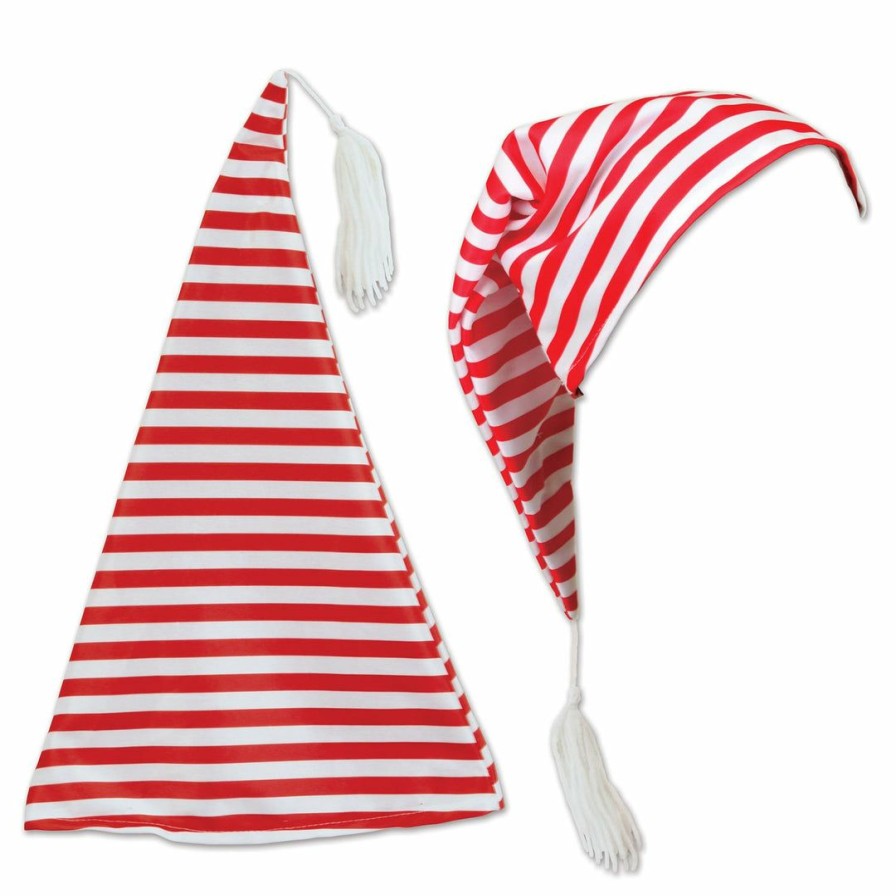 Christmas * | Beistle Christmas Accessories Red/White Striped Nightcap