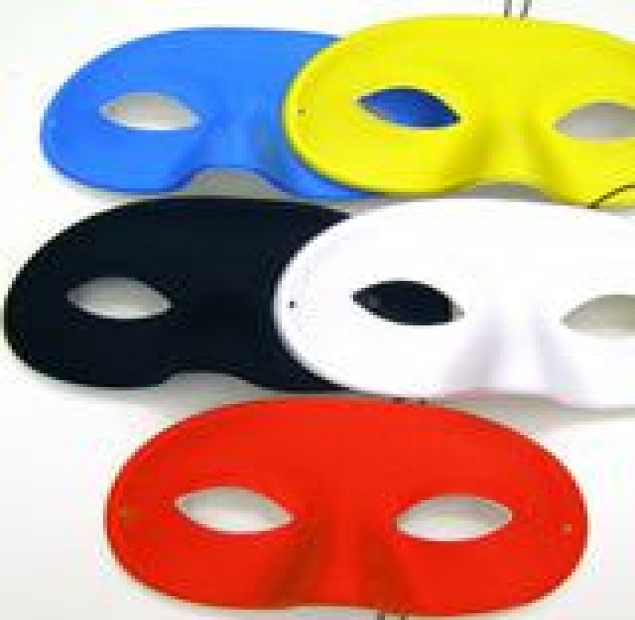 Mardi Gras * | Forum Novelties Half Mask Domino Black Half Masks