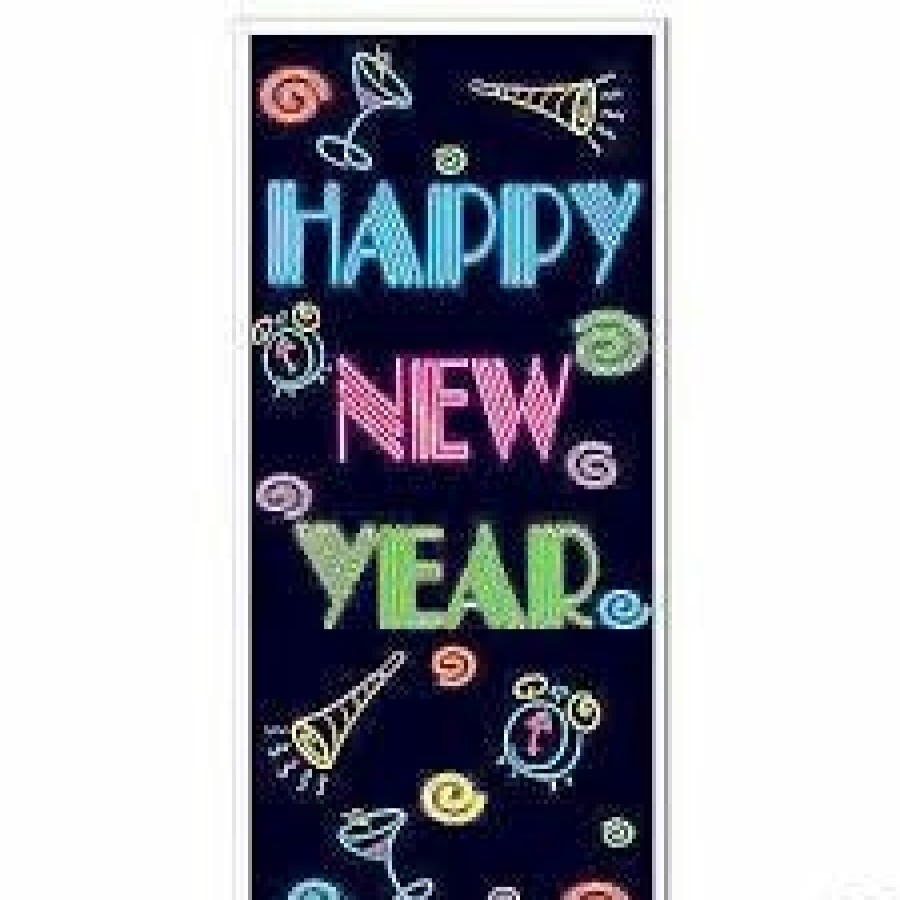 New Year * | Caufield'S Novelties Happy New Year Door Cover