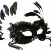 Mardi Gras * | Forum Novelties Venetian Mask Black Beaded Colombina