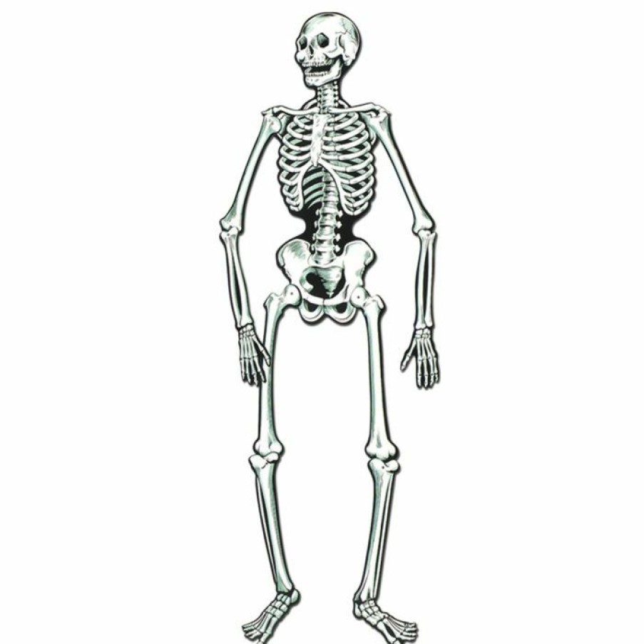 Halloween * | Caufield'S Novelty Indoor Decor Jointed Posable Skeleton Cutout 22