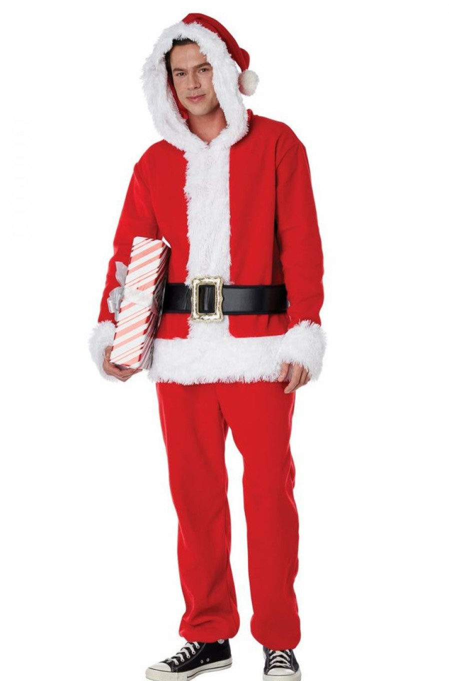 Christmas * | California Costumes Santa Claus Fleece Jumpsuit