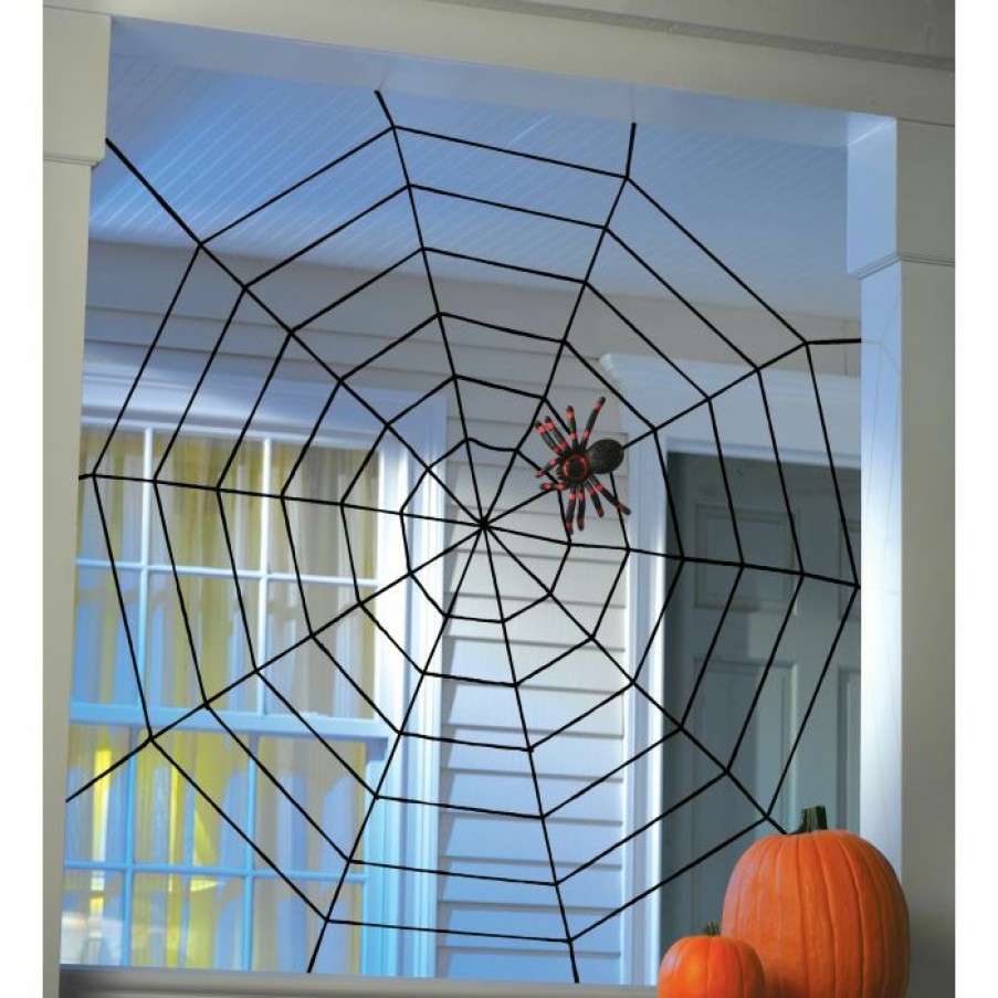 Halloween * | Fun World Indoor Decor 5 Black Widow Rope Spider Web