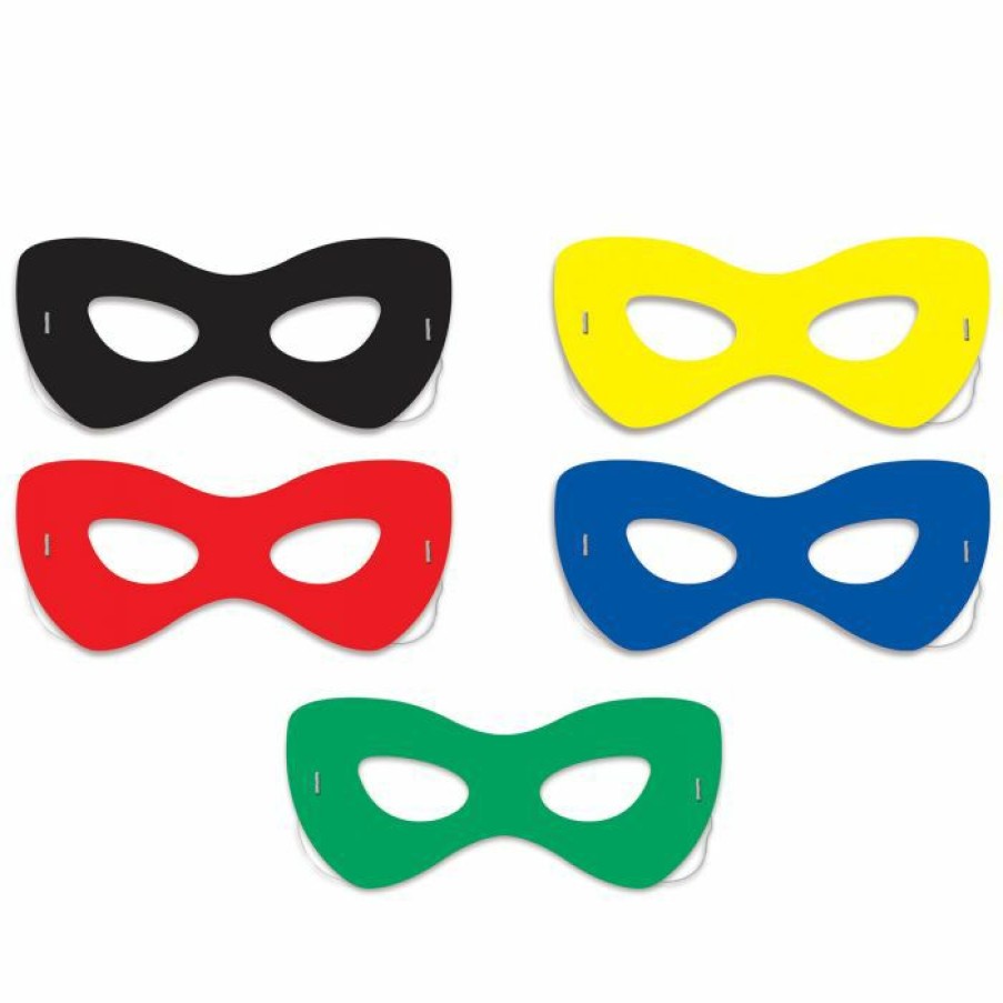 Halloween * | Beistle 10 Piece Hero Mask Set Half Masks