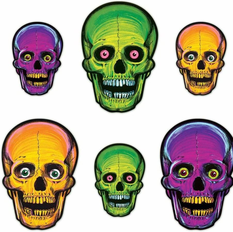 Halloween * | Nite-Glo Skulls Vintage Beistle