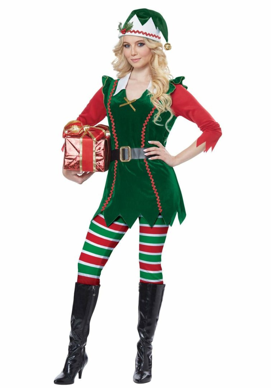 Christmas * | California Costumes Santa'S Helpers Festive Elf Adult Costume