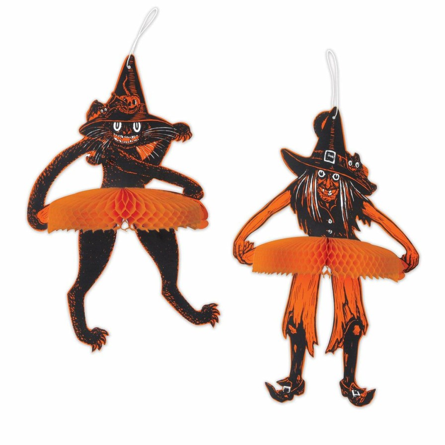 Halloween * | Beistle Vintage Halloween Jointed Tango Witch & Cat